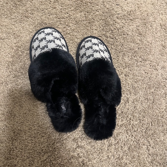MK black and grey slippers - Picture 2 of 4